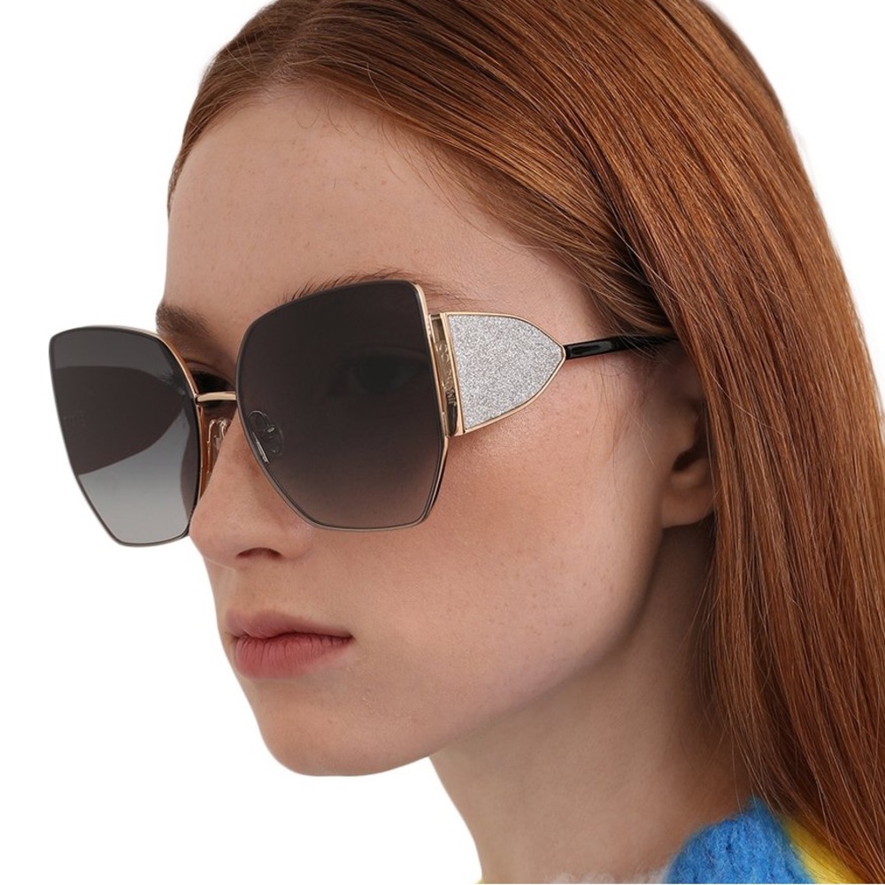 NEW JIMMY CHOO GOLD BROWN WOMEN RIVER/S O763 SUNGLASSES JIMMY CHOO